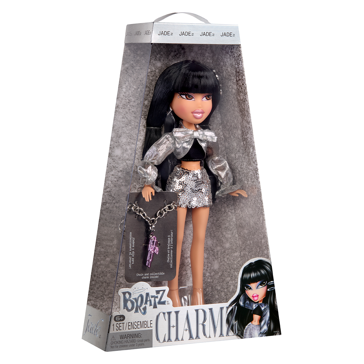 Ігровий набір лялька Bratz Charmz Джейд з аксесуарами 25 см Чорний-Срібний — превʼю 12