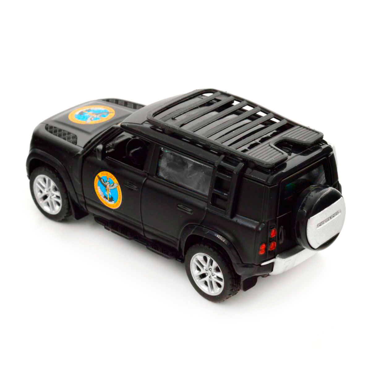Колекційна автомодель TechnoDrive Land Rover Defender 110 ГУР МО Шеврони Героїв 1:43 — превʼю 26