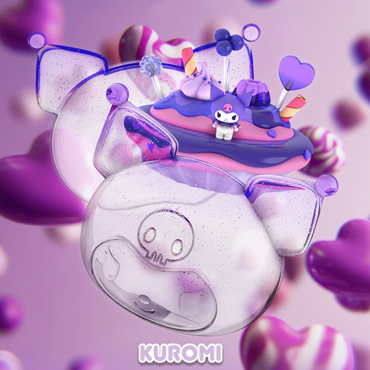 Колекційна фігурка Mighty Jaxx Kandyland Sanrio Куромі 12 см Фіолетовий — превʼю 14