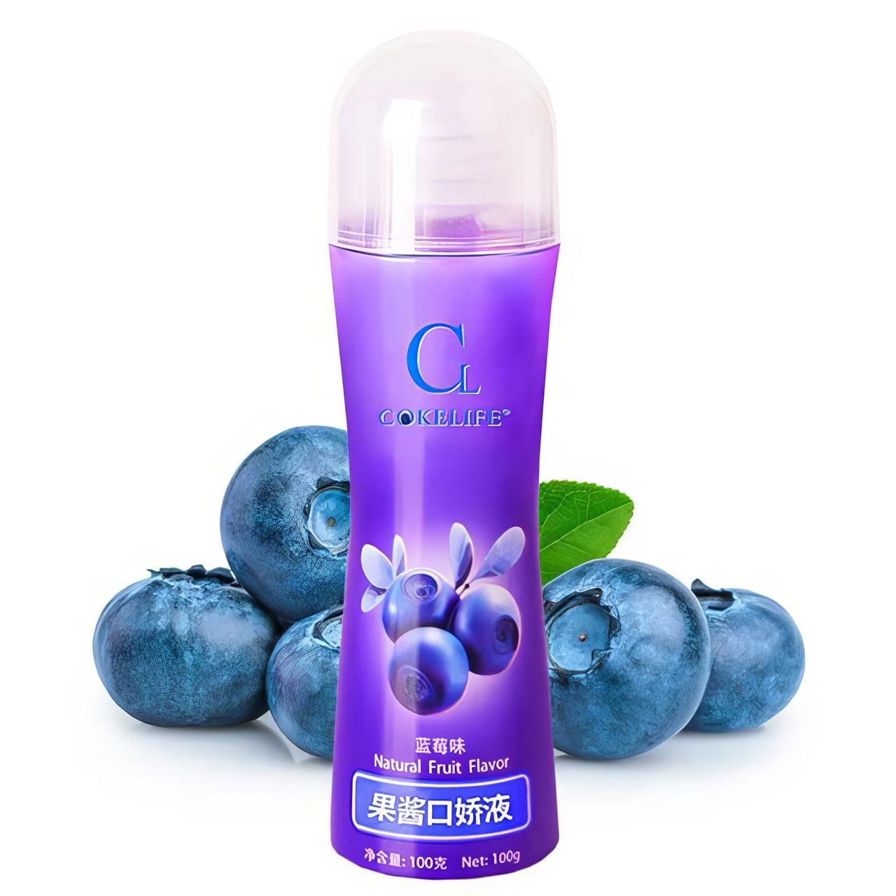 Гель-лубрикант зволожуючий їстівний чорниця Blueberry 100 мл на водній основі