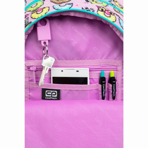 Рюкзак молодіжний CoolPack JOY S Happy Donuts 17х39х28 см Рожевий — превʼю 4