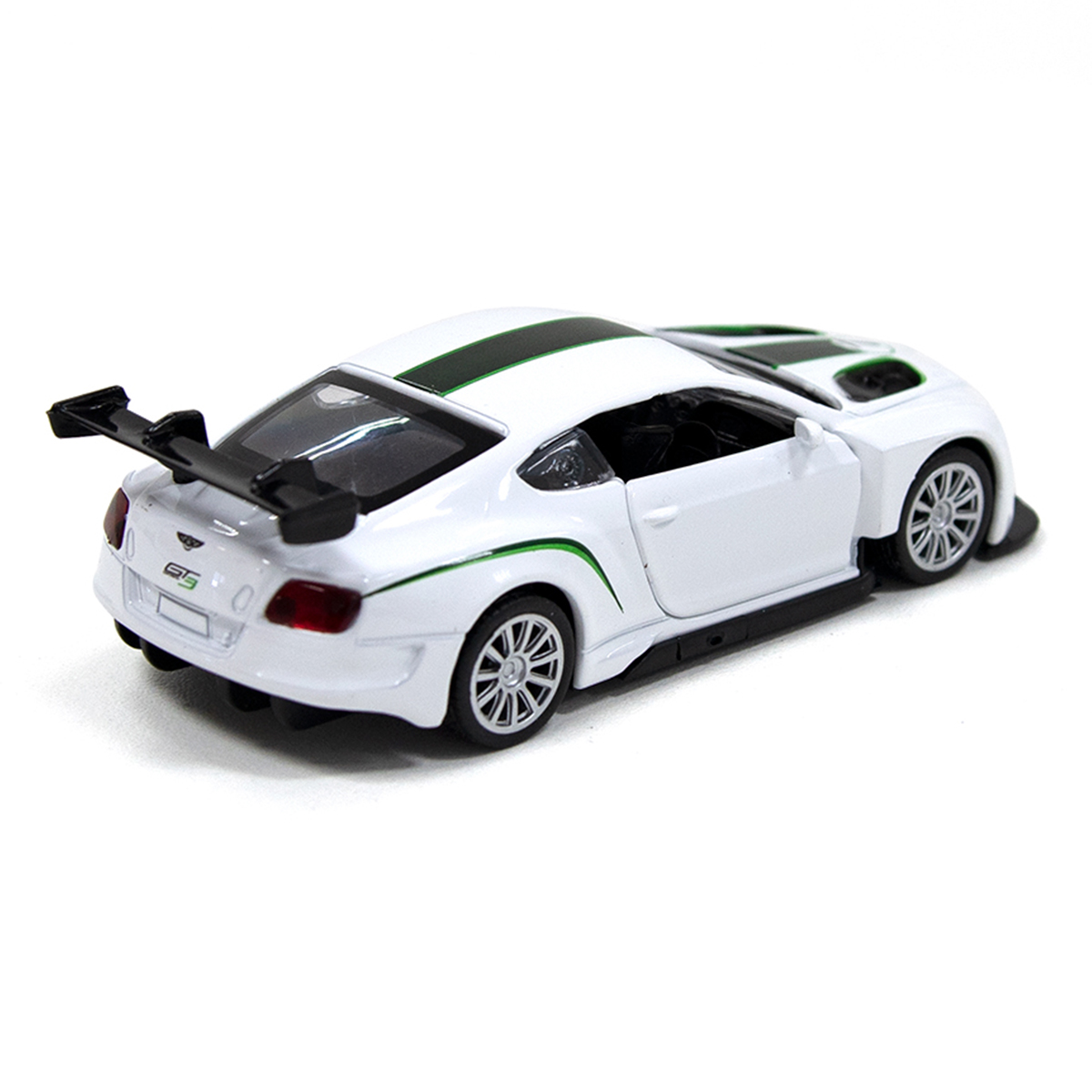 Автомодель Bentley Continental GT3 TechnoDrive металева з функцією pull-back Біла — превʼю 8