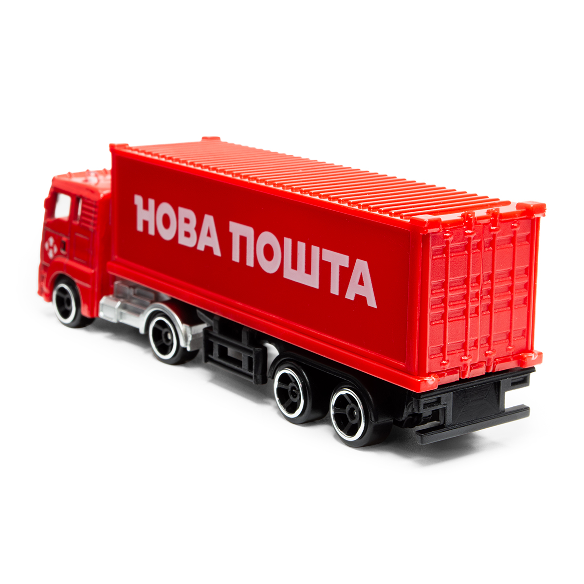Фура Нова Пошта іграшкова Techno Drive 1:64 металева з дверима — превʼю 21