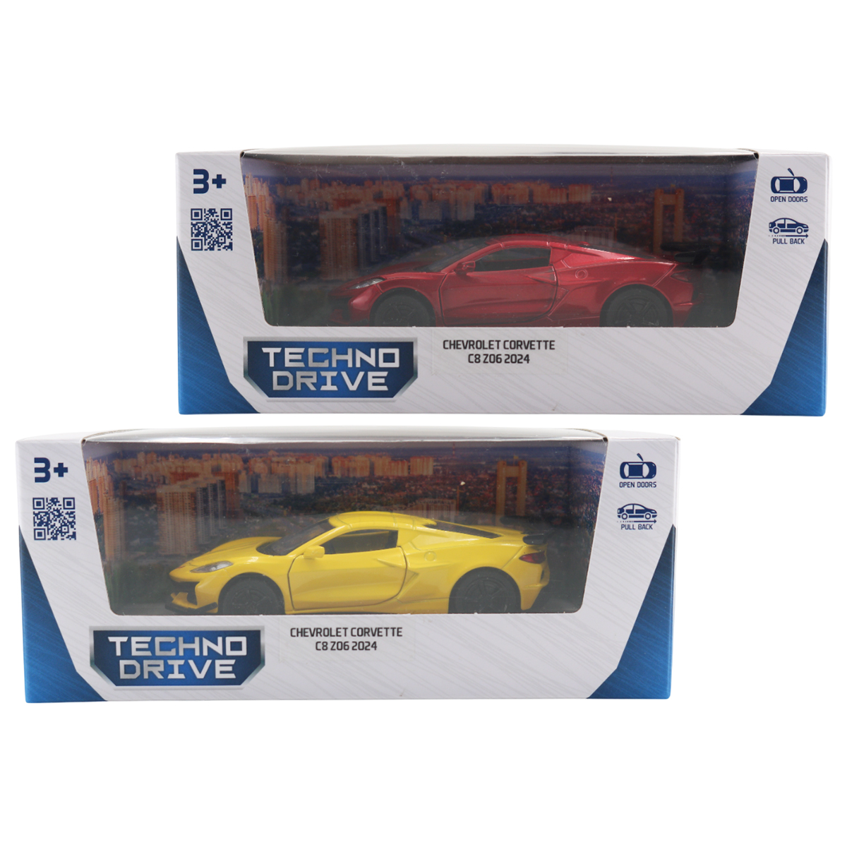 Автомодель Chevrolet Corvette C8 Z06 2024 Techno Drive 1:40 металева — превʼю 27