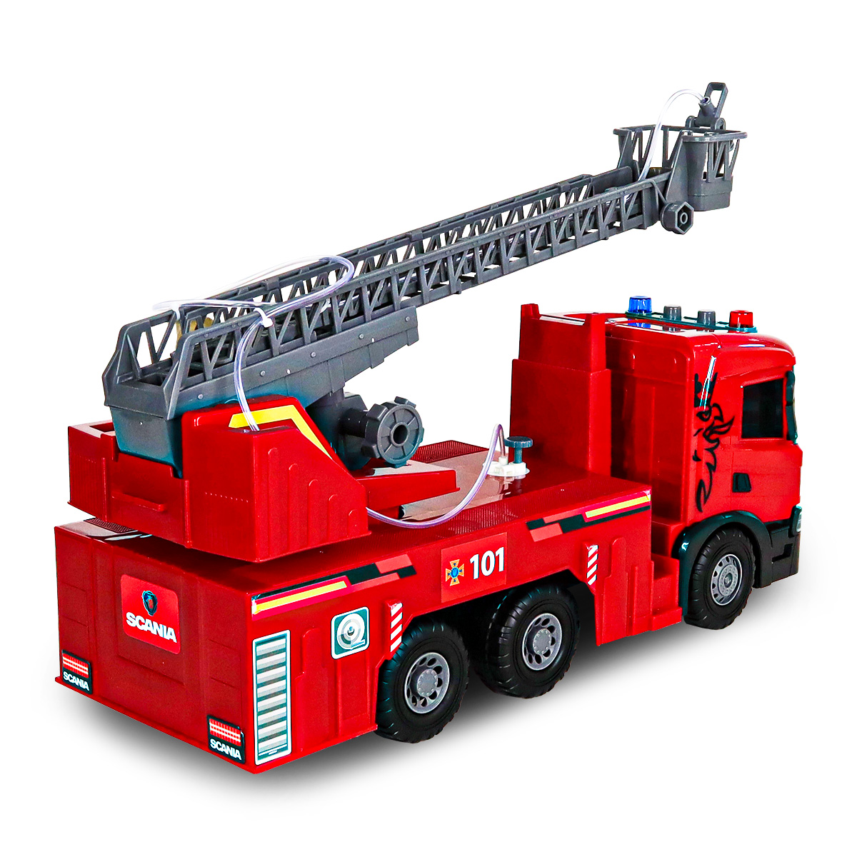 Пожежна машина Techno Drive Super Big Truck Scania 51,5 см зі світлом та звуком — превʼю 23