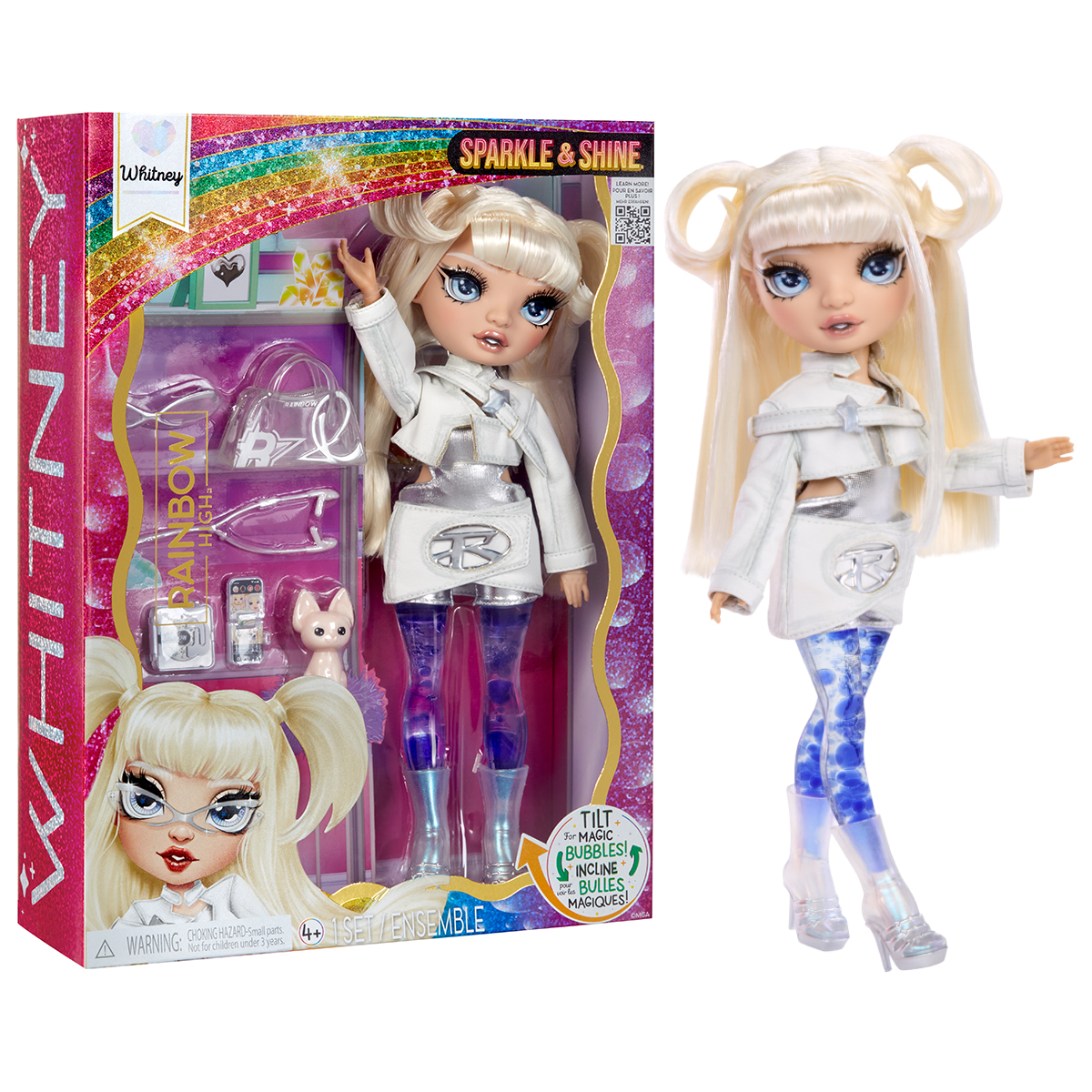 Ігровий набір лялька Rainbow High Sparkle & Shine Вітні з аксесуарами Білий — превʼю 8