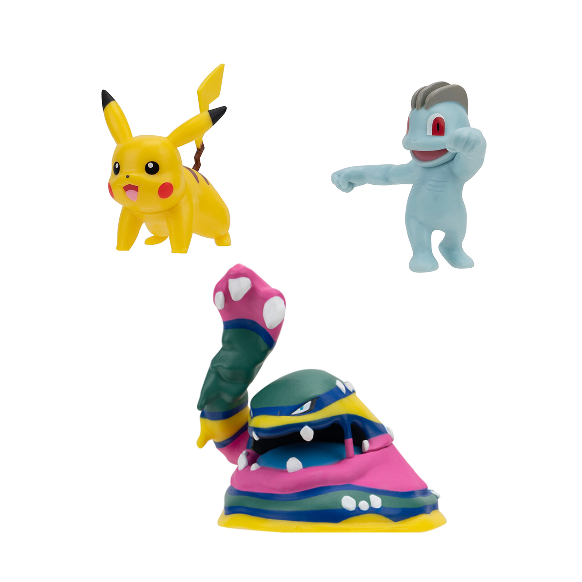 Набір ігрових фігурок Pokemon W19 - Мачоп Пікачу Алола Мак 3 шт — превʼю 7