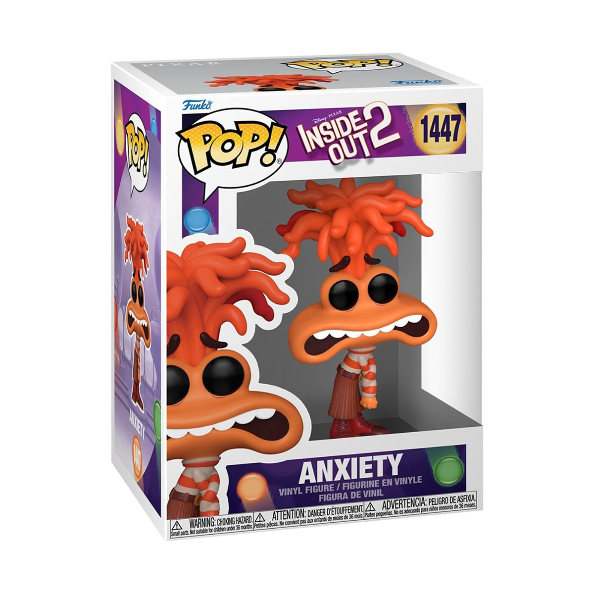Ігрова фігурка Funko POP Inside Out 2 Anxiety Думками навиворіт Тривожність — превʼю 4