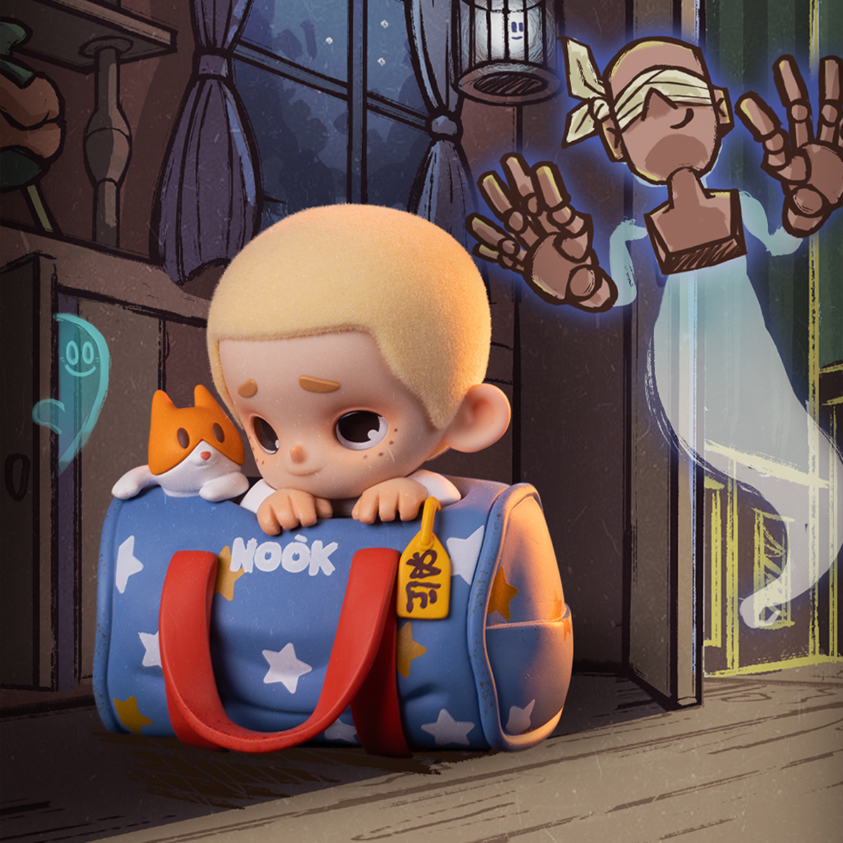 Колекційна фігурка 52Toys NOOK Вінтажна крамниця — Nook та Jiumu — 9 см — превʼю 19
