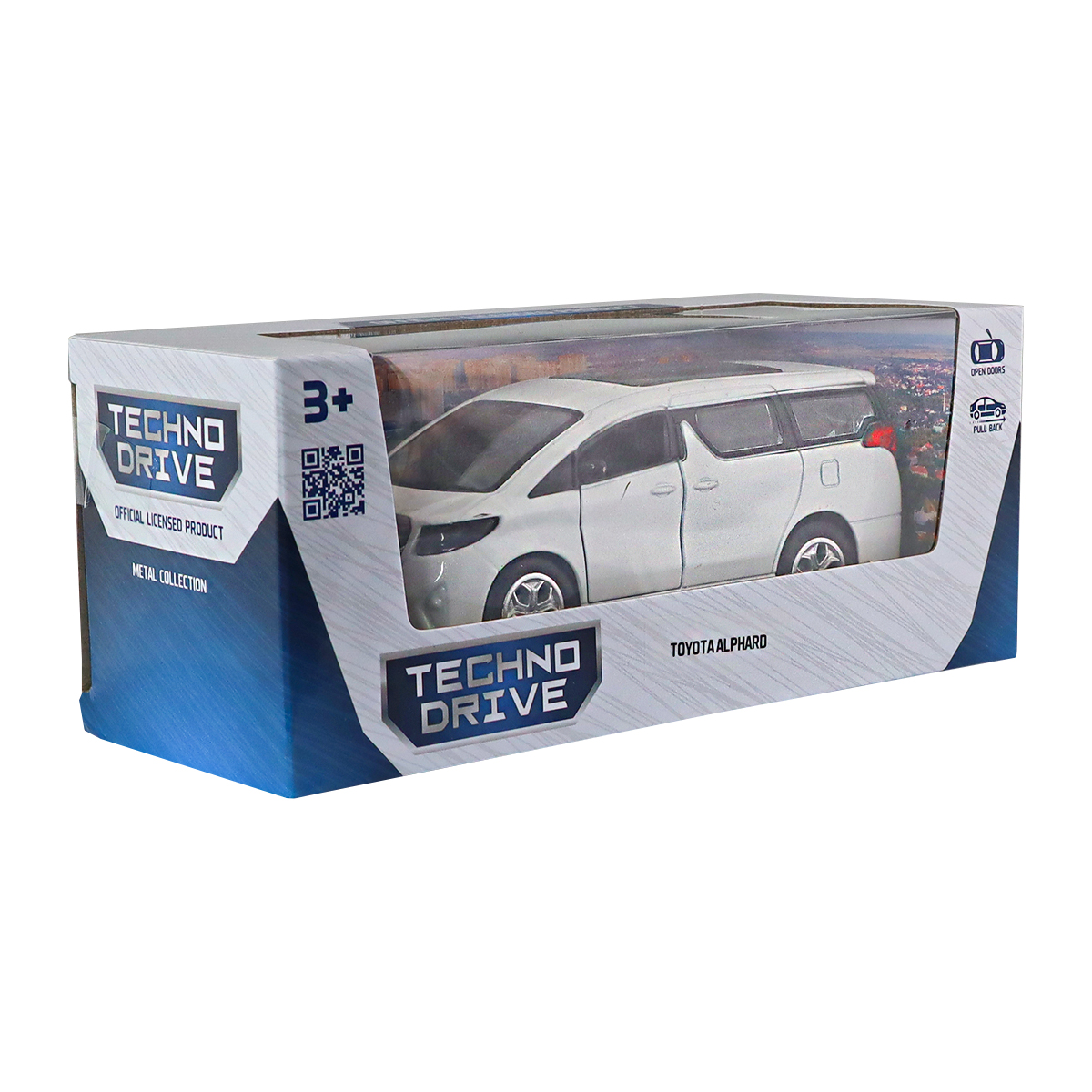 Автомодель Toyota Alphard Techno Drive 1:40 Біла металева — превʼю 21
