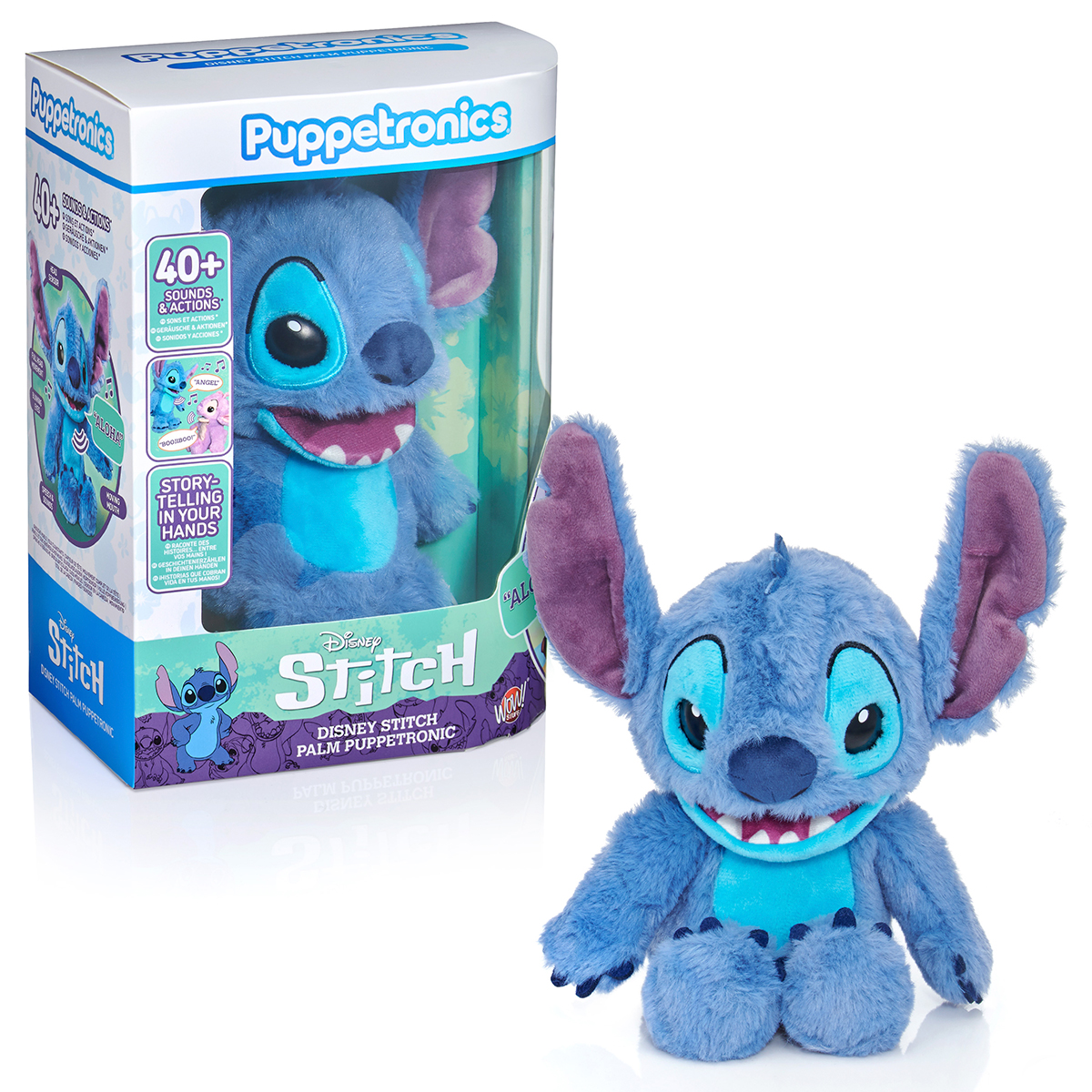 М'яка іграшка Puppetronic by Real FX Palm – Стіч (Stitch) – Disney — превʼю 6