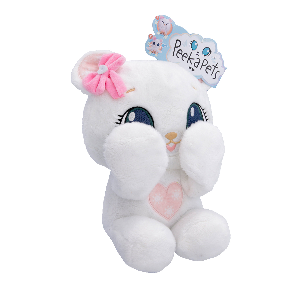 М'яка іграшка Peekapets – Білий ведмедик (White Bear) – Плюшевий дизайн — превʼю 14