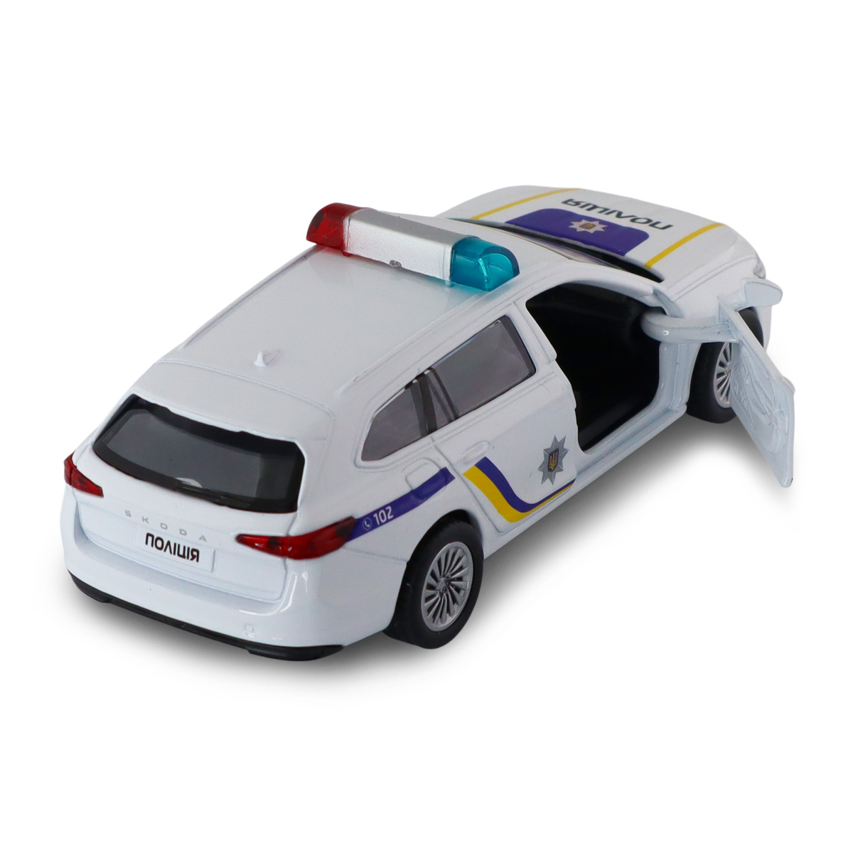 Автомодель Techno Drive Skoda Superb Combi iV Поліція 1:43 з металевим корпусом — превʼю 17