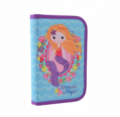 Пенал шкільний твердий Smart з клапаном Mermaid