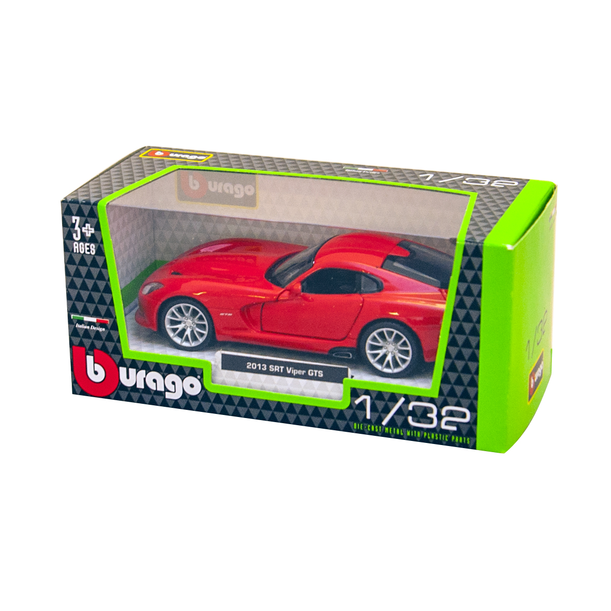 Колекційна автомодель Bburago Srt Viper GTS 2013 1:32 Червона — превʼю 12