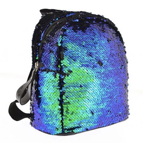 Рюкзак молодіжний Yes з паєтками Green Sequins 40 см Зелений