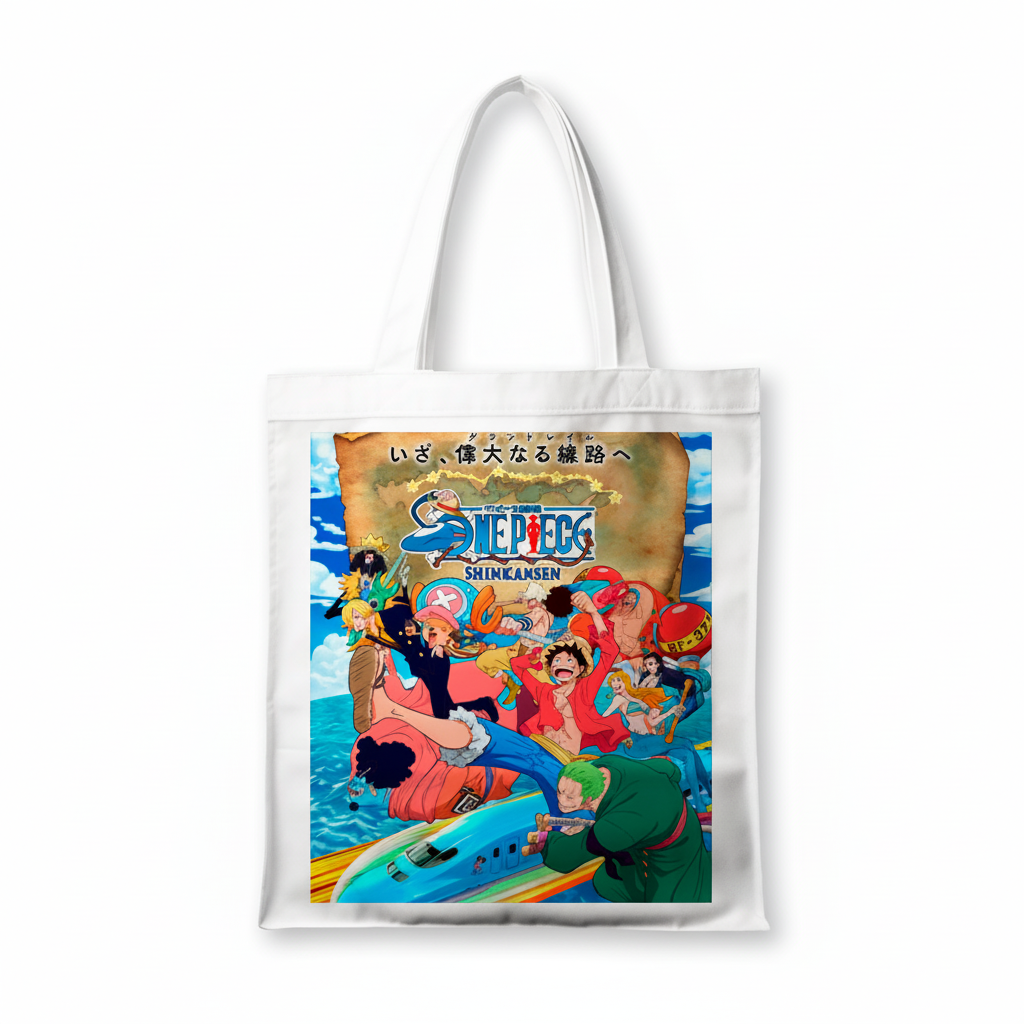 Сумка-шопер Ван Піс One Piece 39x35 см біла з габардину 17305 — превʼю 2