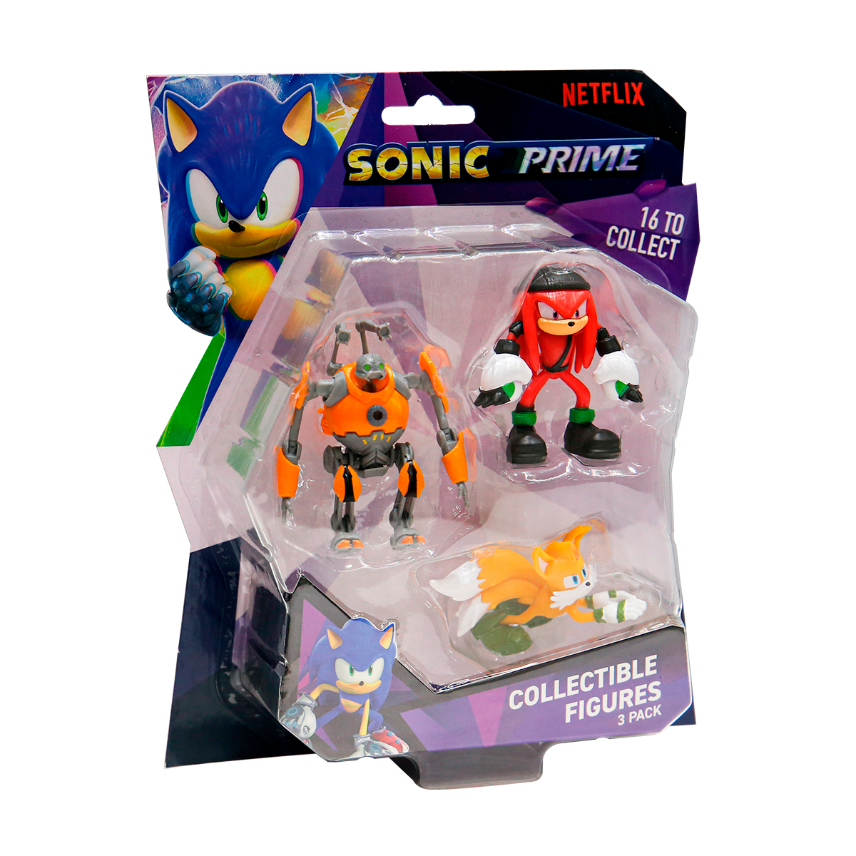 Набір ігрових фігурок Sonic Prime 3 шт Еґфорсер Наклз Тейлз — превʼю 3
