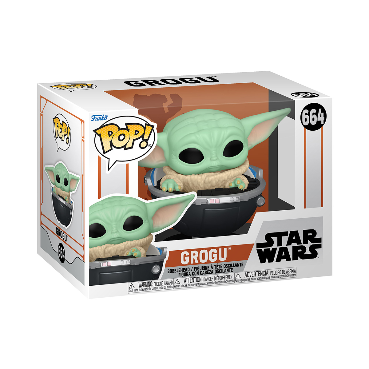 Колекційна ігрова фігурка The Mandalorian - Baby Grogu Funko Pop у візочку — превʼю 10