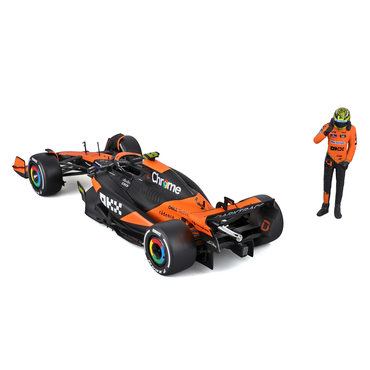 Автомодель Bburago McLaren MCL38 1:24 з фігуркою гонщика — превʼю 17