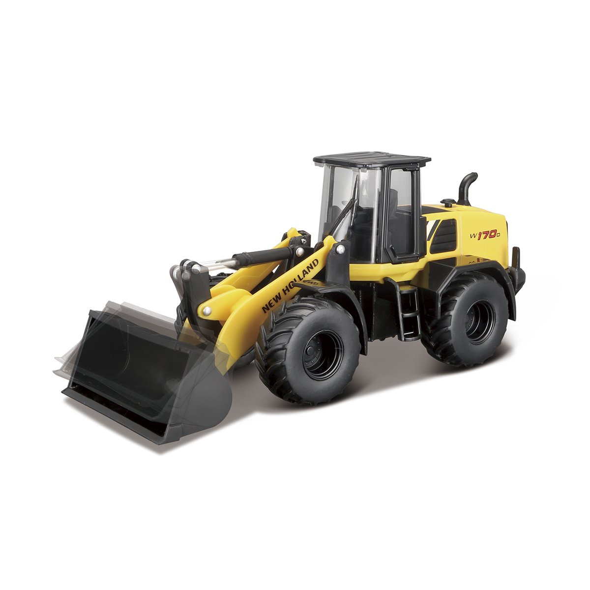 Автомодель Bburago Екскаватор New Holland W170D 1:50 Жовто-чорний — превʼю 4