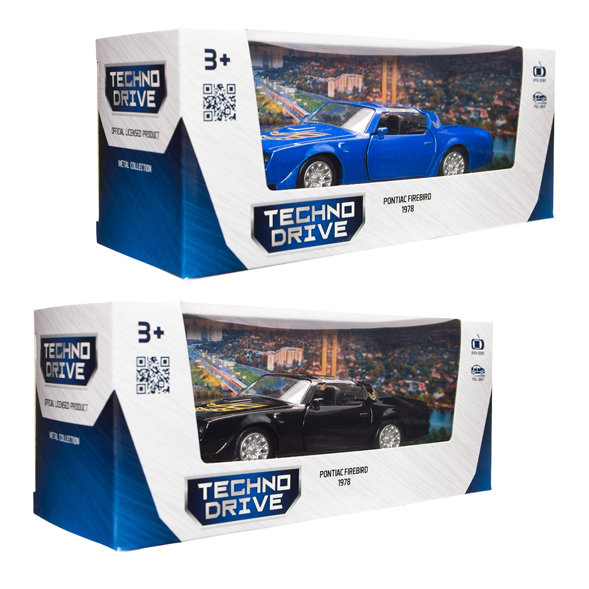 Автомодель TechnoDrive Pontiac Firebird 1978 металева 1:40 — превʼю 23