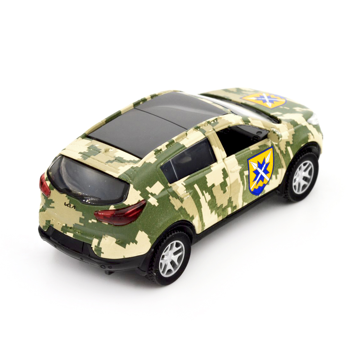 Автомодель Kia Sportage R 56 ОМПБр Шеврони Героїв металева 1:39 — превʼю 28