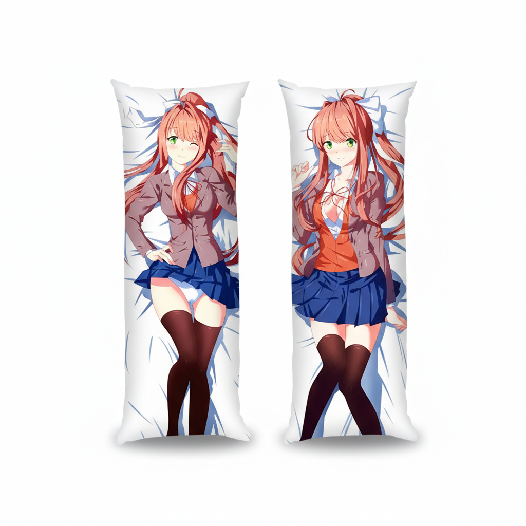 Подушка дакімакура Моніка Monika Літературний клуб Докі Докі Doki Doki Literature Club 13х34 см — превʼю 5