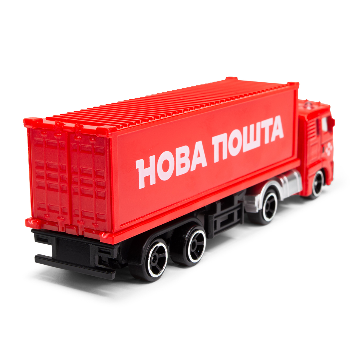 Фура Нова Пошта іграшкова Techno Drive 1:64 металева з дверима — превʼю 23