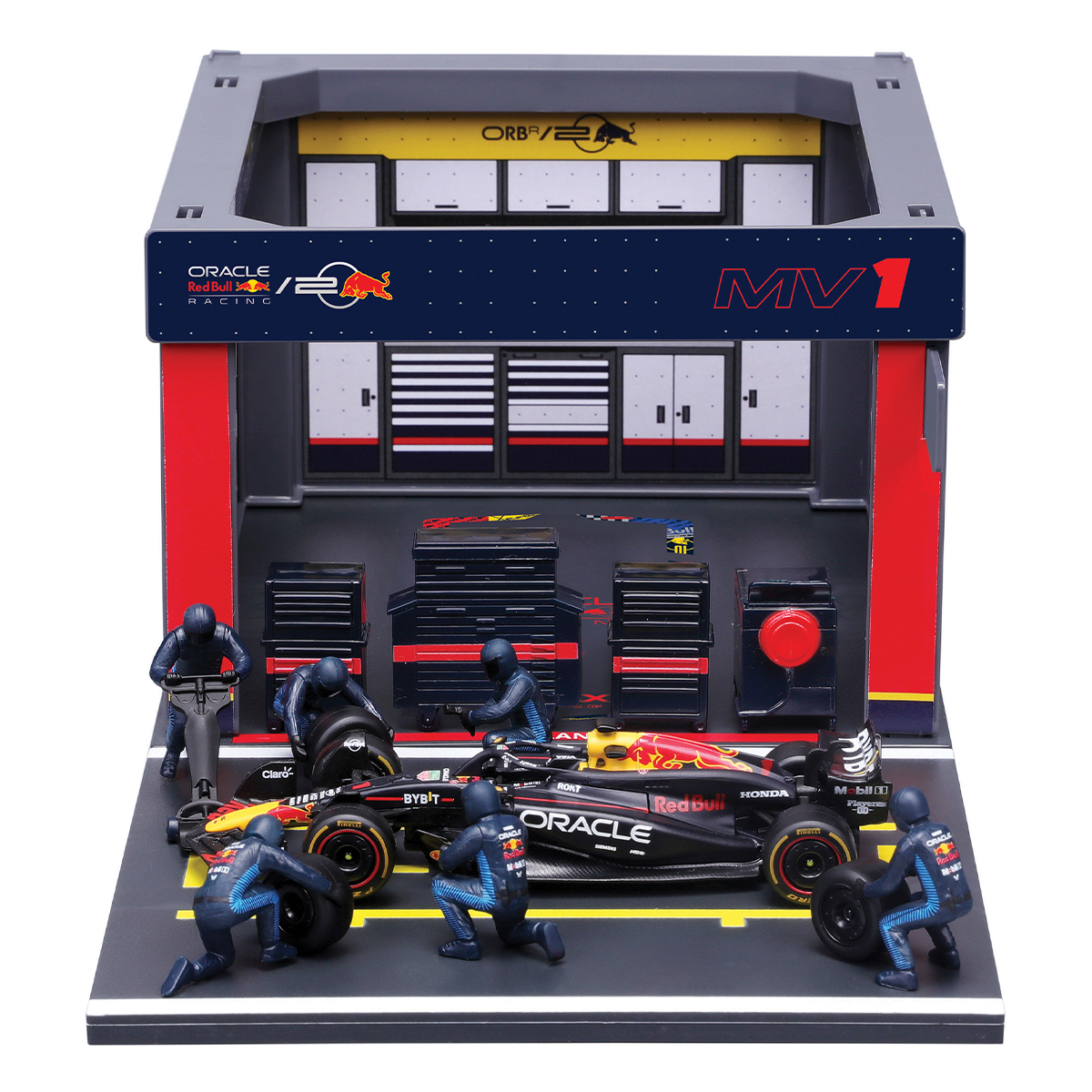 Ігровий набір Pit Pass Oracle Red Bull Racing RB20 Bburago 1:43 Металевий — превʼю 9