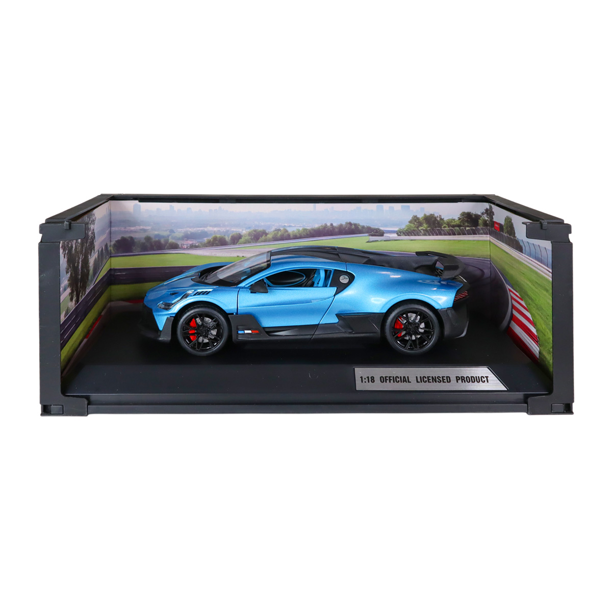 Автомодель Bugatti Divo Techno Drive 1:18 металева з відкривними деталями Синя — превʼю 19