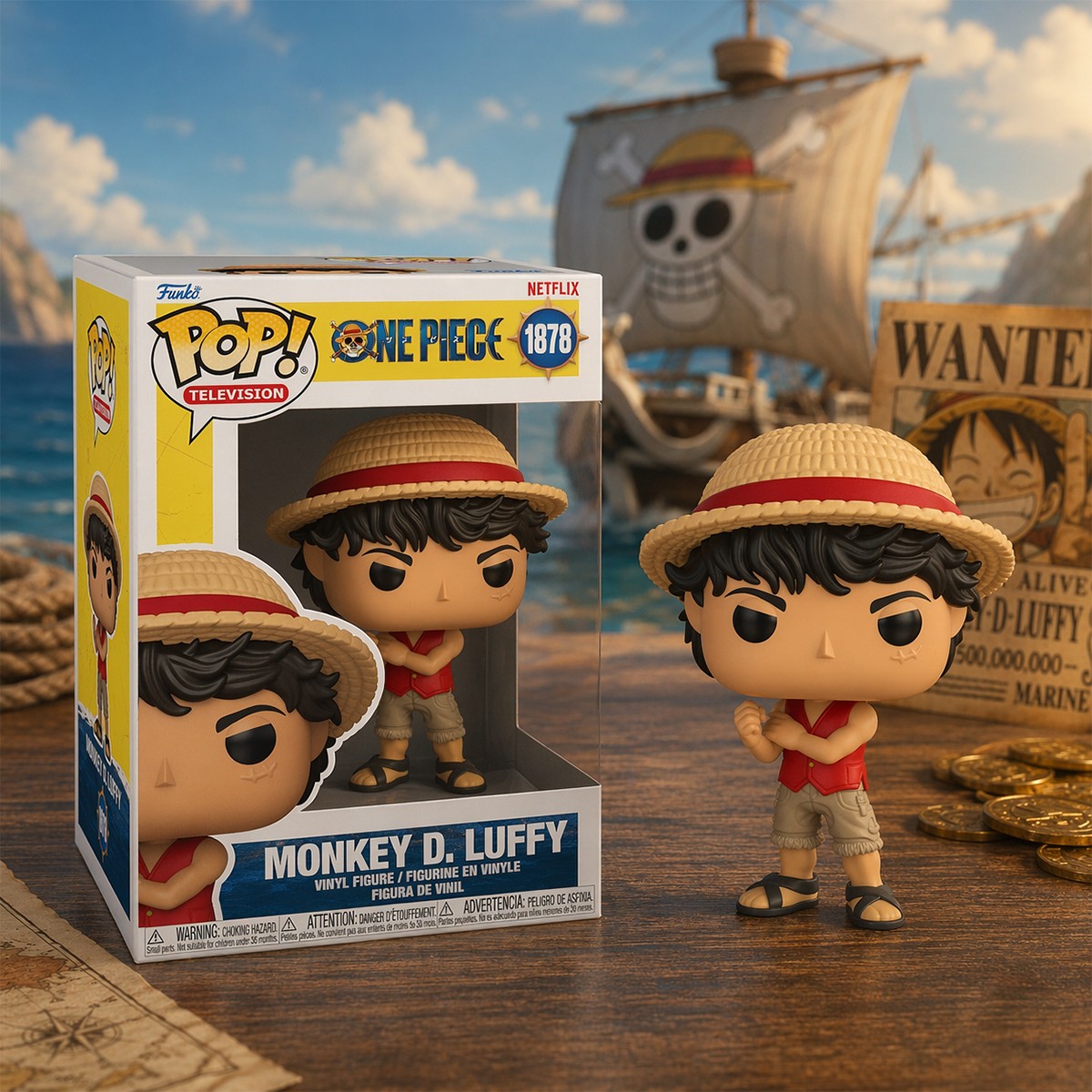 Колекційна ігрова фігурка аніме Funko POP One Piece Luffy - Луффі — превʼю 6