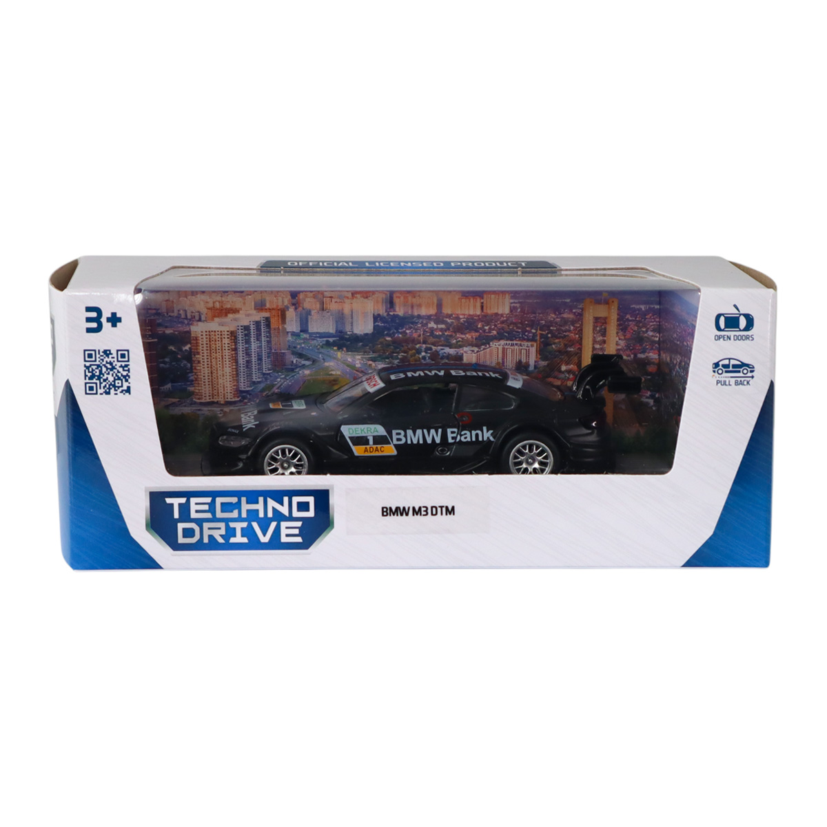 Автомодель BMW M3 DTM Techno Drive 1:42 Чорна металева — превʼю 20