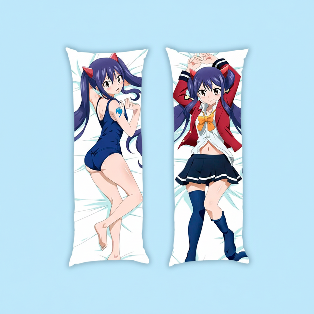Подушка дакімакура Венді Марвелл Wendy Marvell Хвіст Феї Fairy Tail 13х34 см — превʼю 3