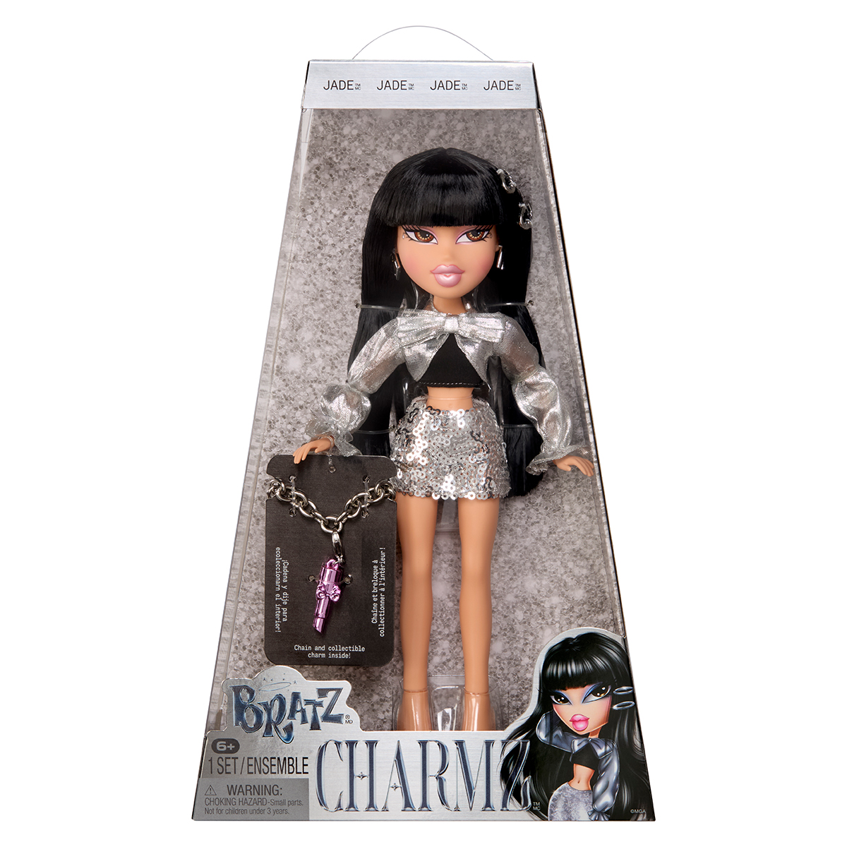 Ігровий набір лялька Bratz Charmz Джейд з аксесуарами 25 см Чорний-Срібний — превʼю 20
