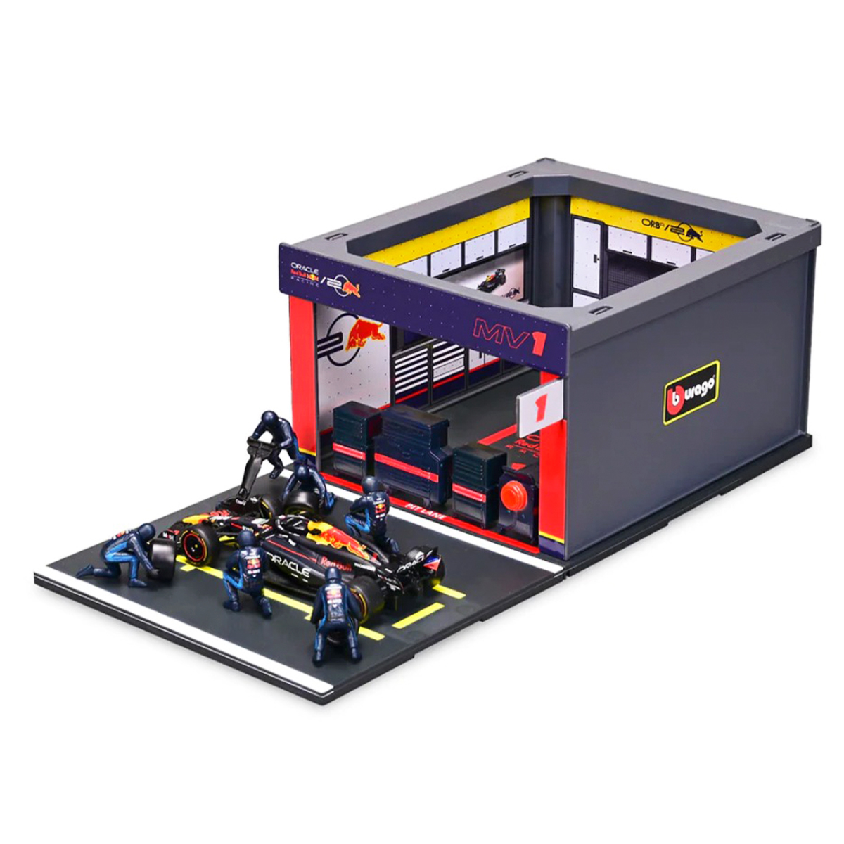 Ігровий набір Pit Pass Oracle Red Bull Racing RB20 Bburago 1:43 Металевий — превʼю 8