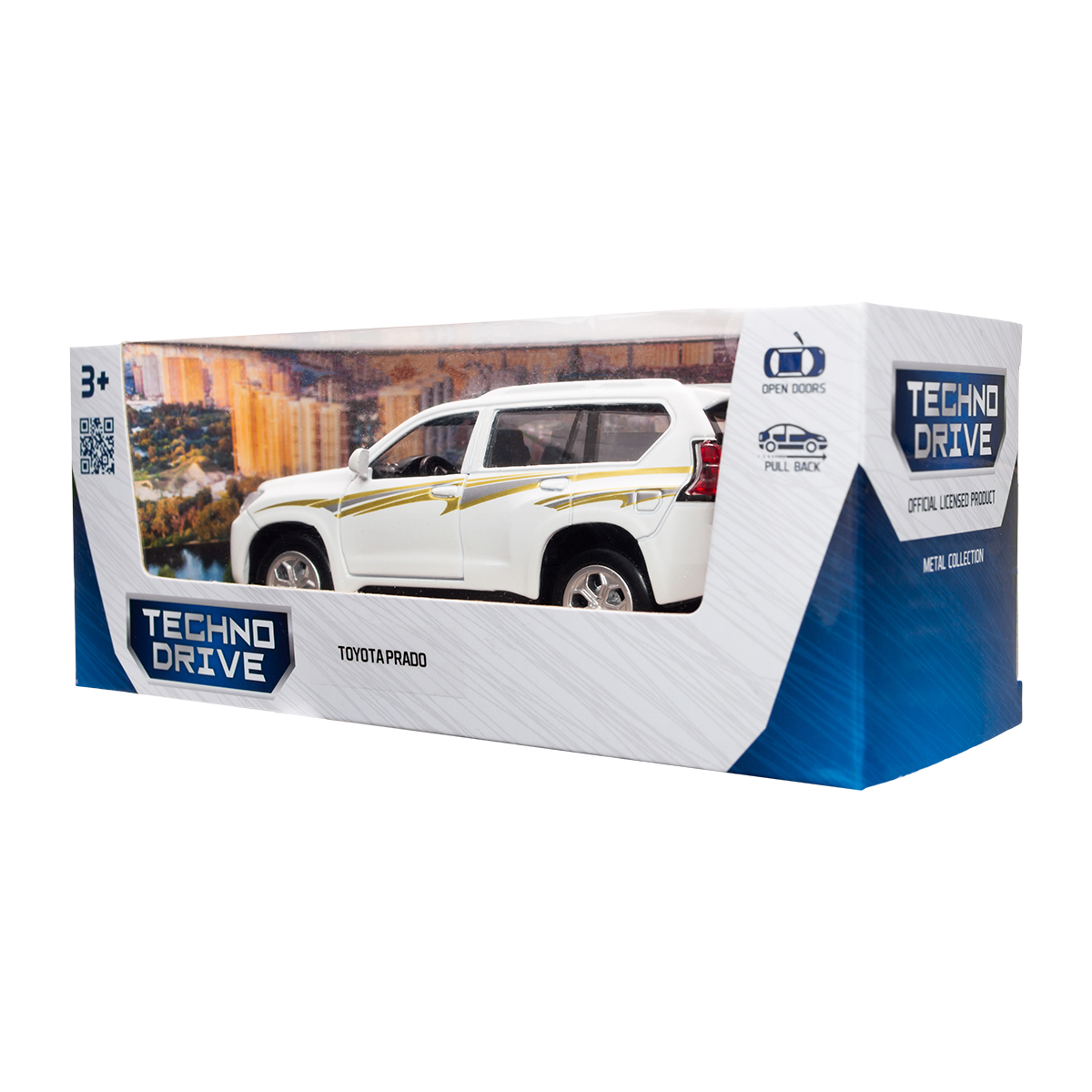 Автомодель Toyota Prado металева 1:40 Біла — превʼю 19