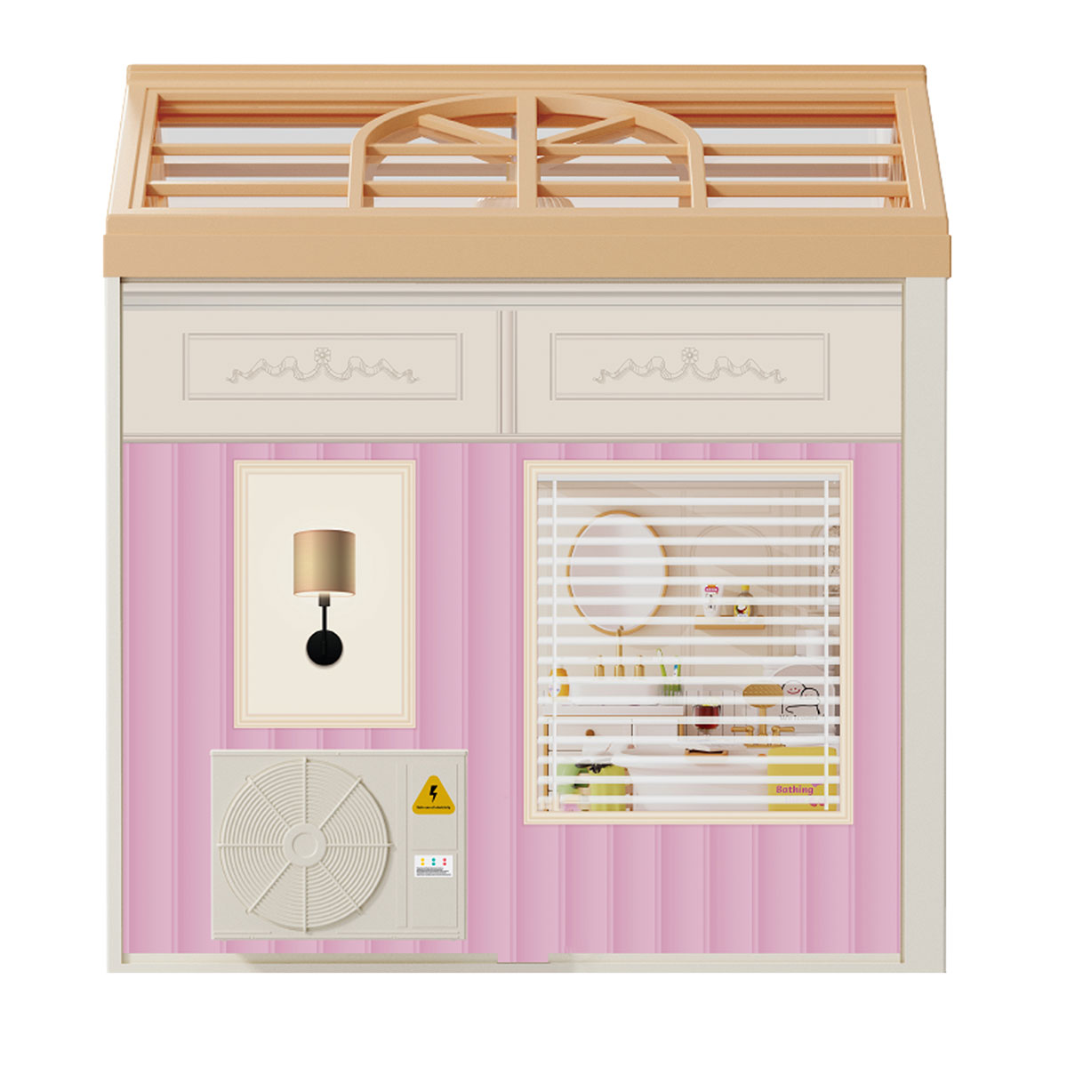 Конструктор-румбокс Mini House Ванна кімната 16,5х16,5х19,5 см з підсвіткою USB — превʼю 6