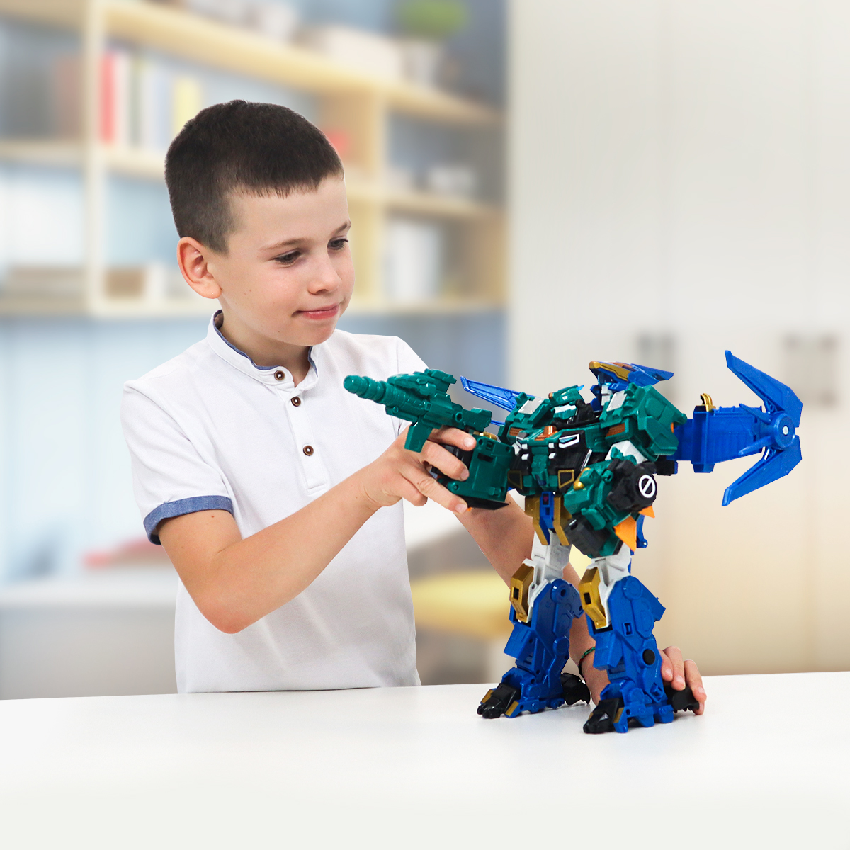 Ігровий набір робот-трансформер Dinoster Стего Бласт Вінг дитячий 38,5 cm — превʼю 21