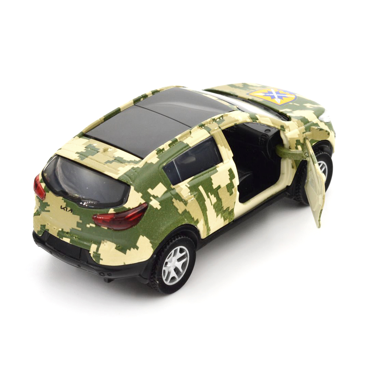 Автомодель Kia Sportage R 56 ОМПБр Шеврони Героїв металева 1:39 — превʼю 18