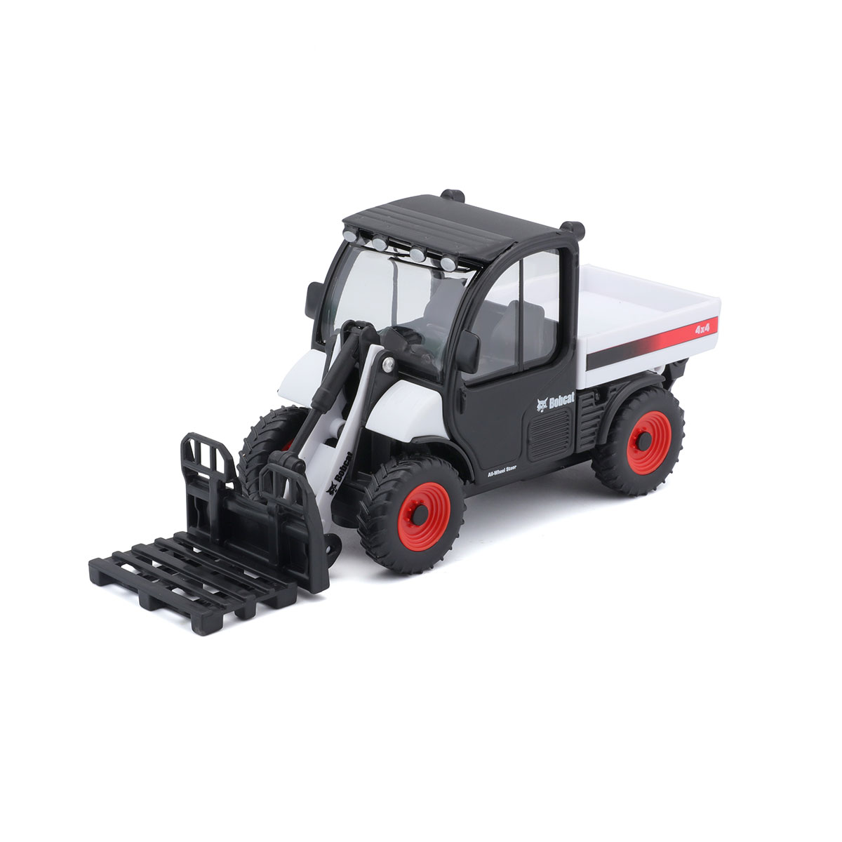 Навантажувач іграшковий Bburago Bobcat Toolcat 5600 10 см червоно-чорний — превʼю 7