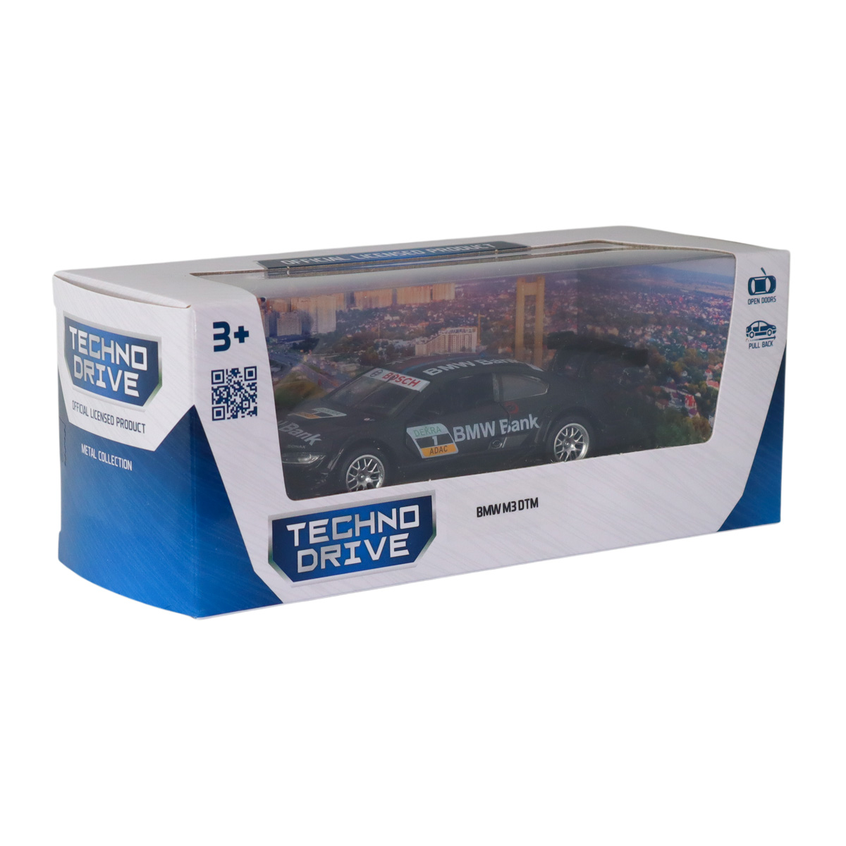 Автомодель BMW M3 DTM Techno Drive 1:42 Чорна металева — превʼю 21