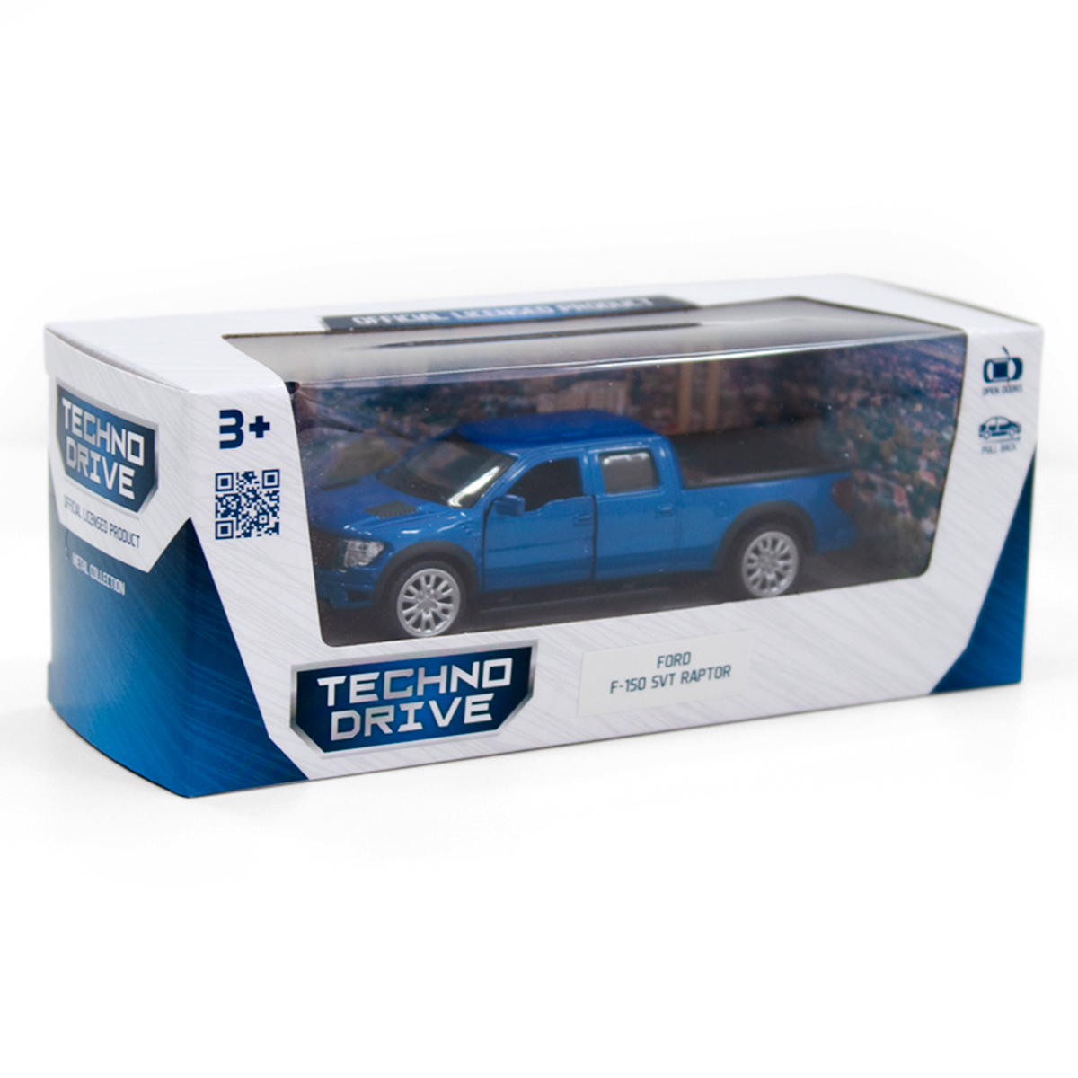 Автомодель FORD F-150 SVT Raptor TechnoDrive металева Синя — превʼю 4