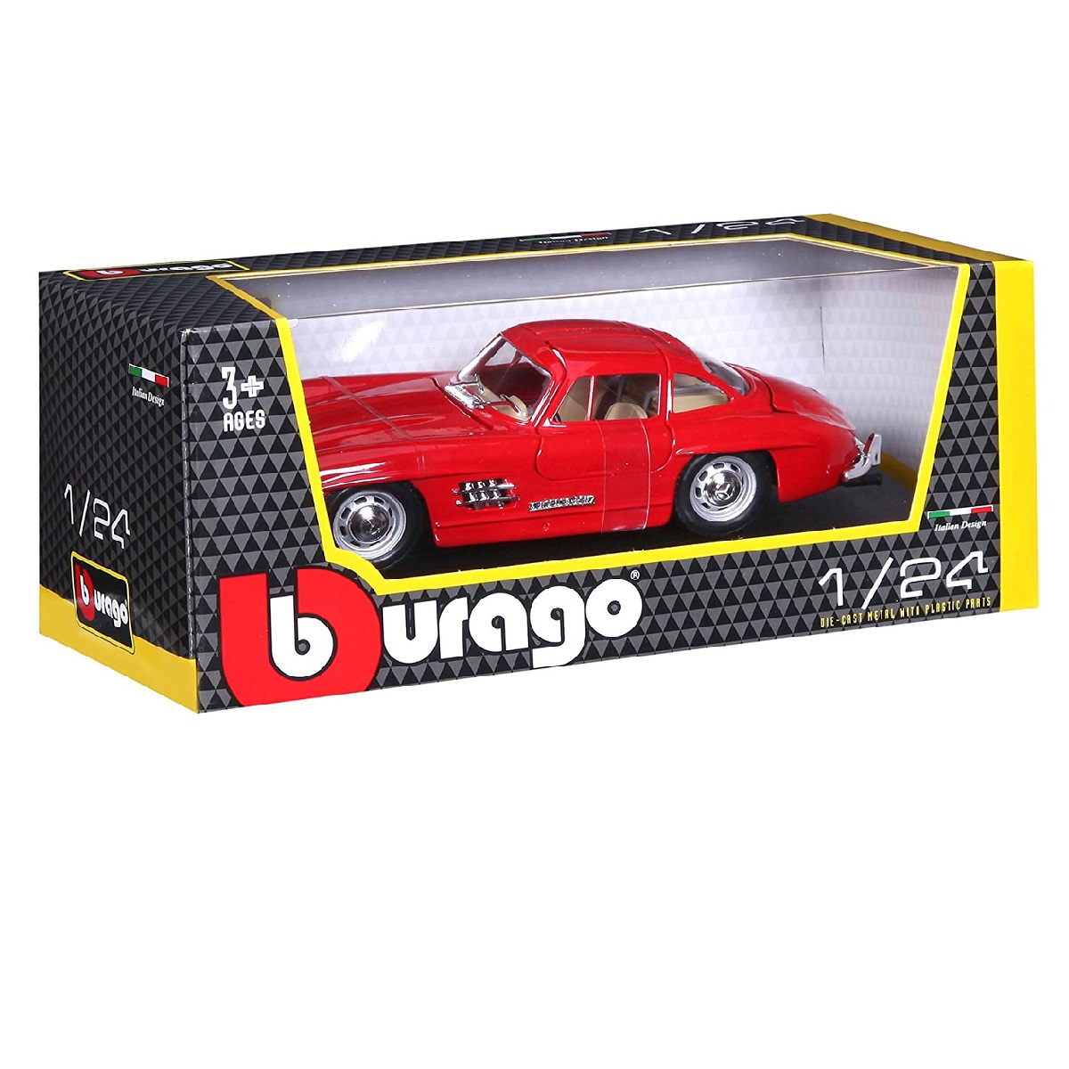 Колекційна автомодель Mercedes-Benz 300 SL 1954 Bburago 1:24 металева — превʼю 13