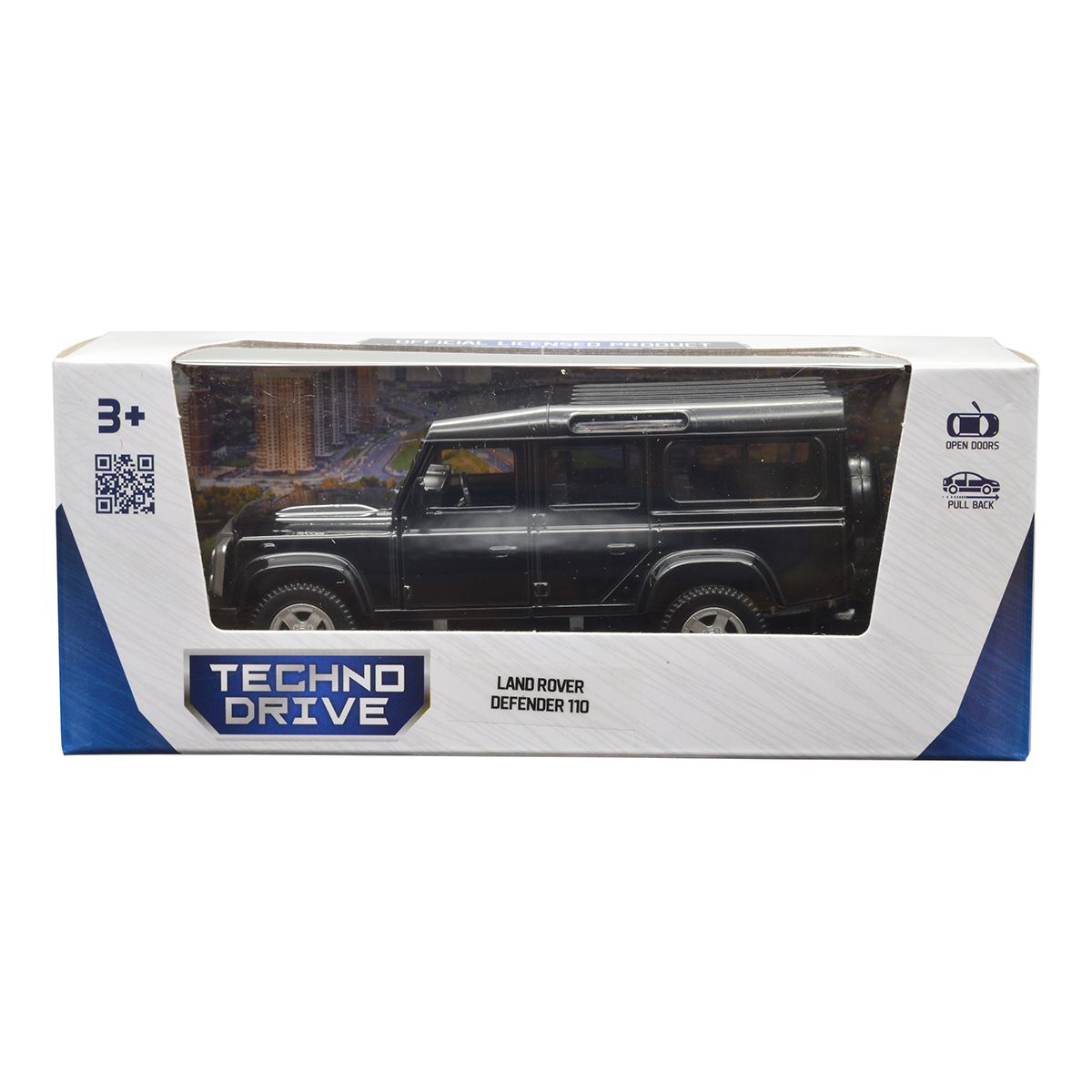 Автомодель Techno Drive Land Rover Defender 110 металева 1:32 Чорна — превʼю 22