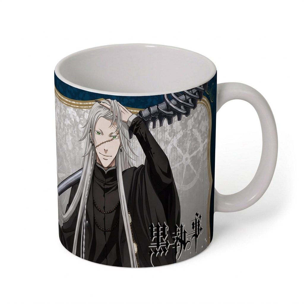 Чашка хамелеон для напоїв Темний дворецький Black Butler Гробовщик керамічна 330 мл (7117674) — превʼю 6