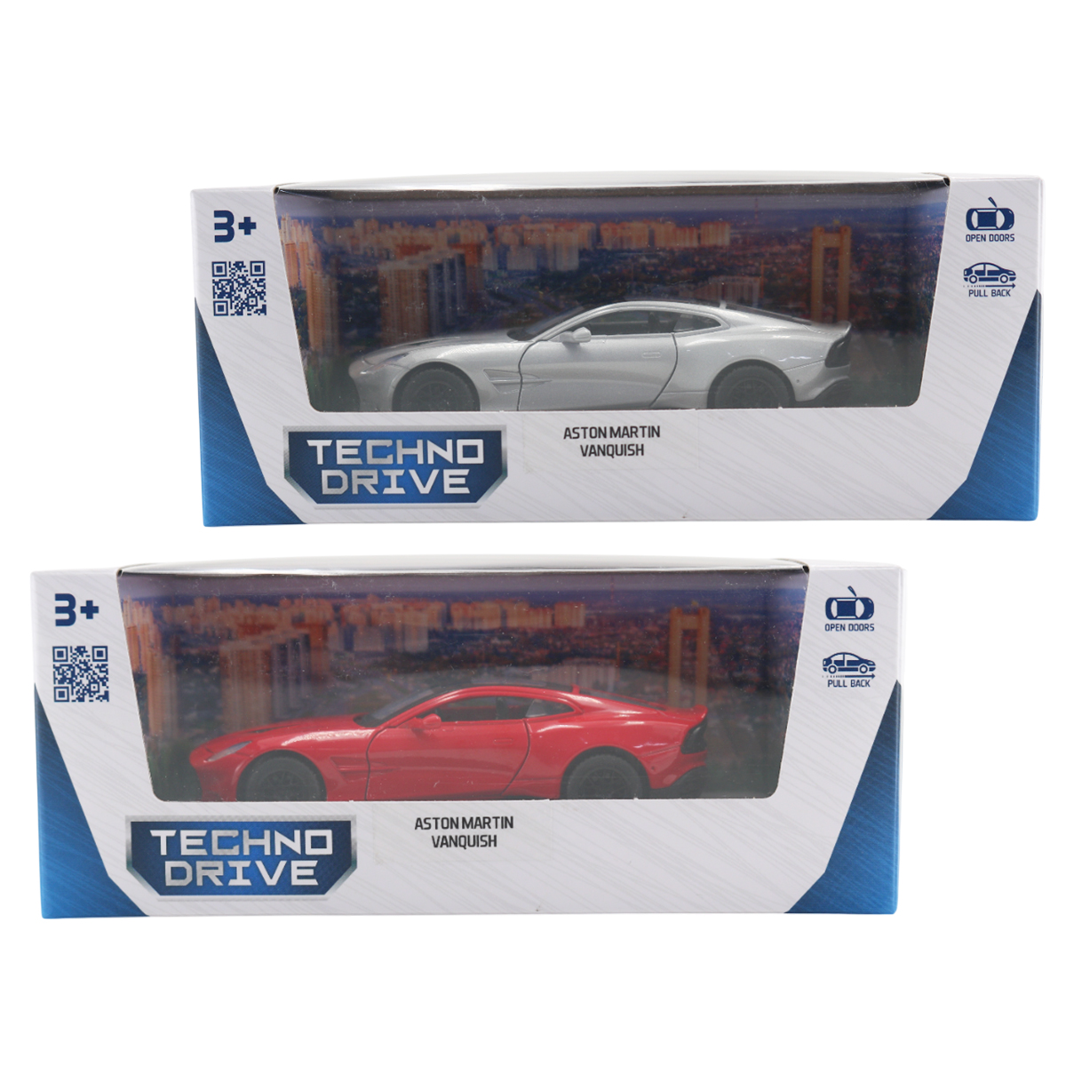 Автомодель Techno Drive Aston Martin Vanquish металева 1:41 Червона — превʼю 8