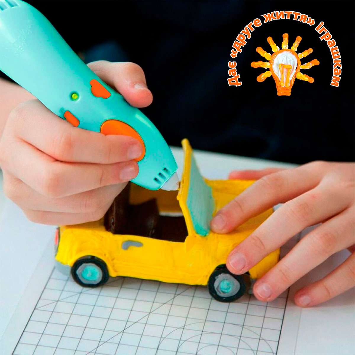 3D-ручка Battat Lite 3Doodler Start Plus дитяча для творчості 72 стрижні — превʼю 9
