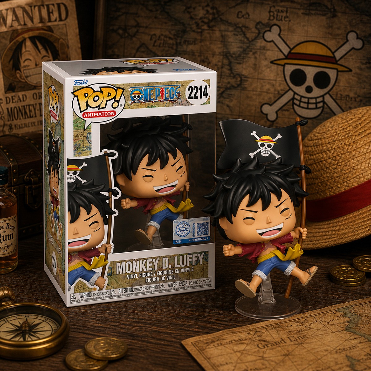 Ігрова фігурка Funko POP Луффі з прапором серії Великий куш — превʼю 6