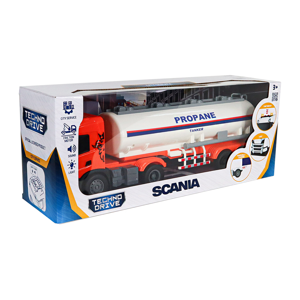 Автомодель Techno Drive Large Truck Автоцистерна Scania 42 см зі світлом та звуком — превʼю 19